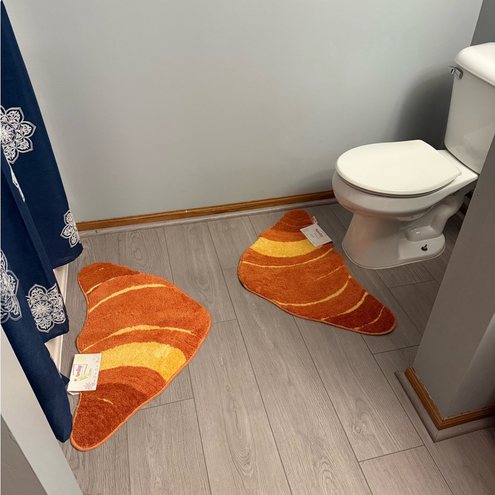 Kids Bath Mat Set - Orange and Yellow - Picture 4 of 5